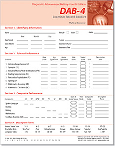 DAB-4 Examiner Record Booklets (25)